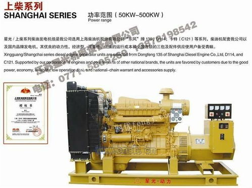 上柴发电机组 50kw 500